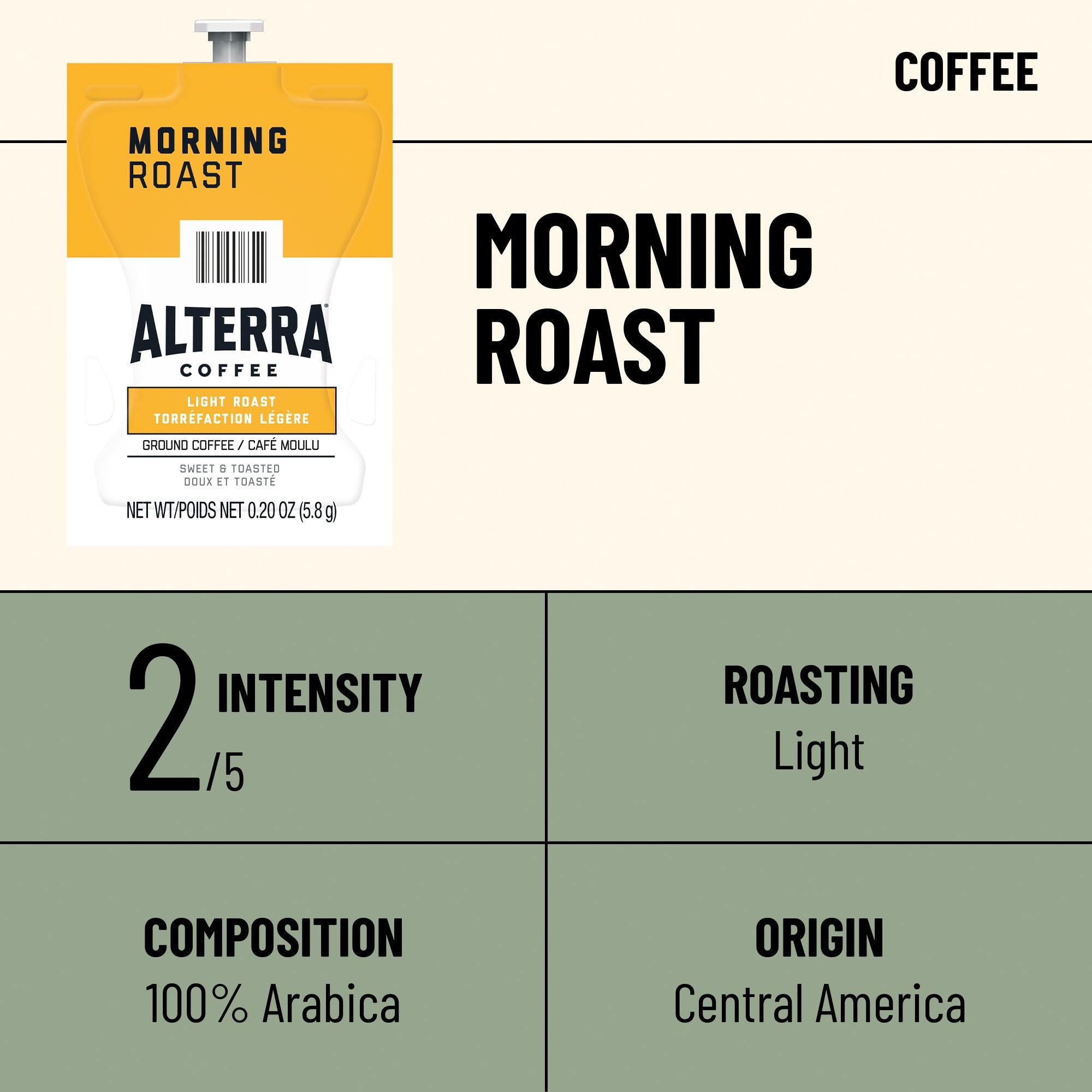 Alterra® Morning Roast Coffee Fresh Packs for Flavia Brewers