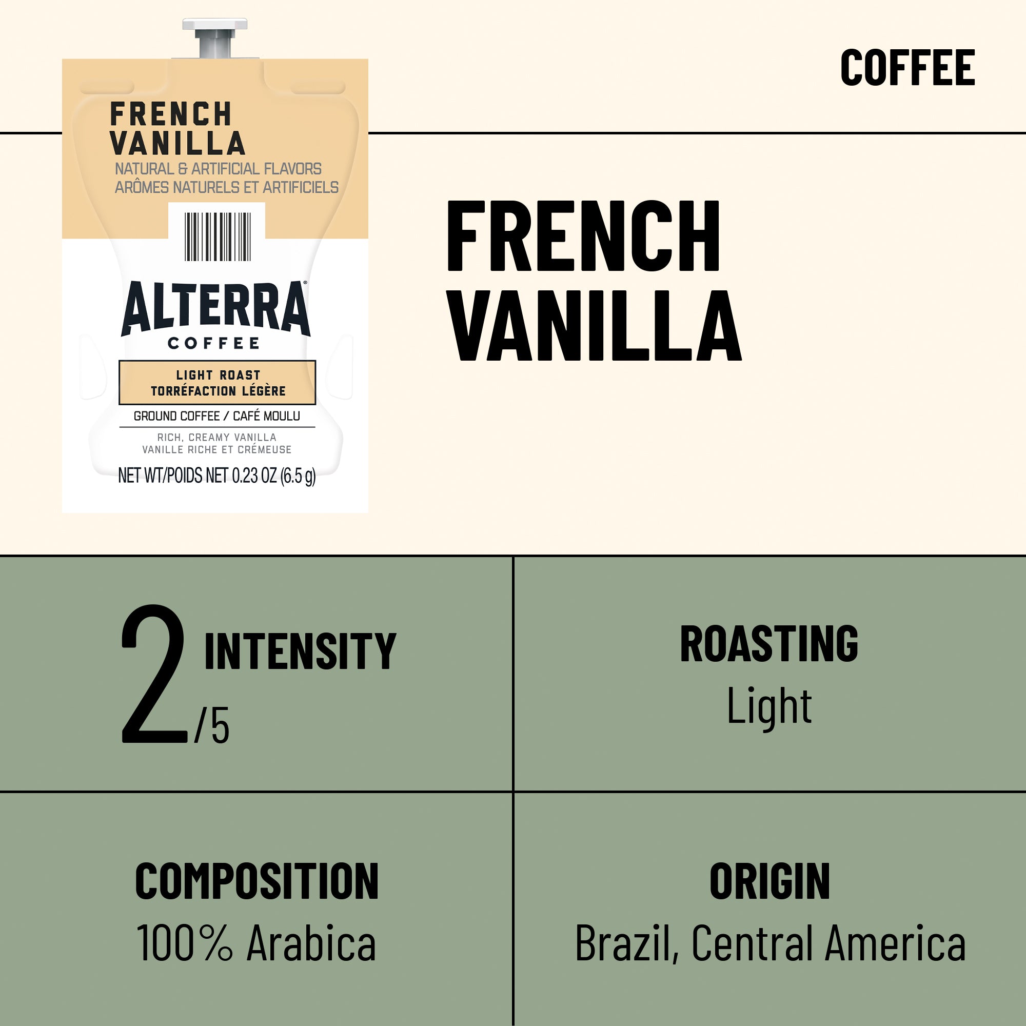 ALTERRAÂ® French Vanilla Coffee Fresh Packs for Flavia Brewers