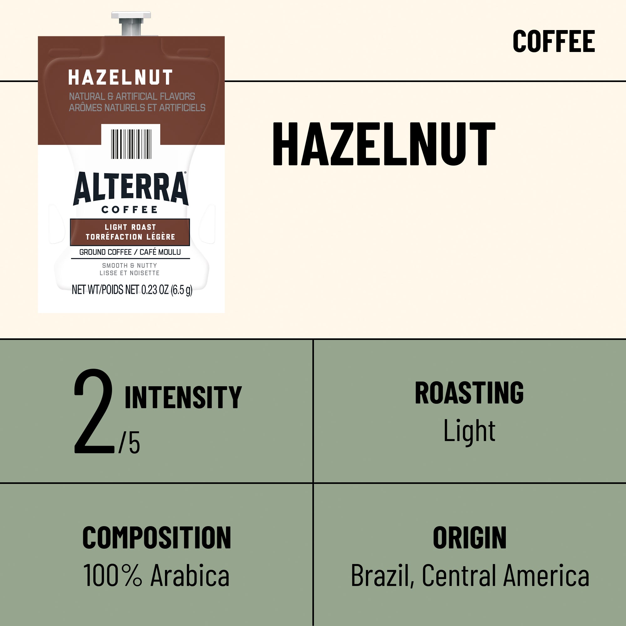ALTERRAÂ® Hazelnut Coffee Fresh Packs for Flavia Brewers