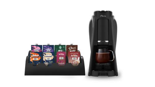 Flavia Aroma Brewer Bundle with 84 Freshpacks and 1 Merchandiser with Starbucks®