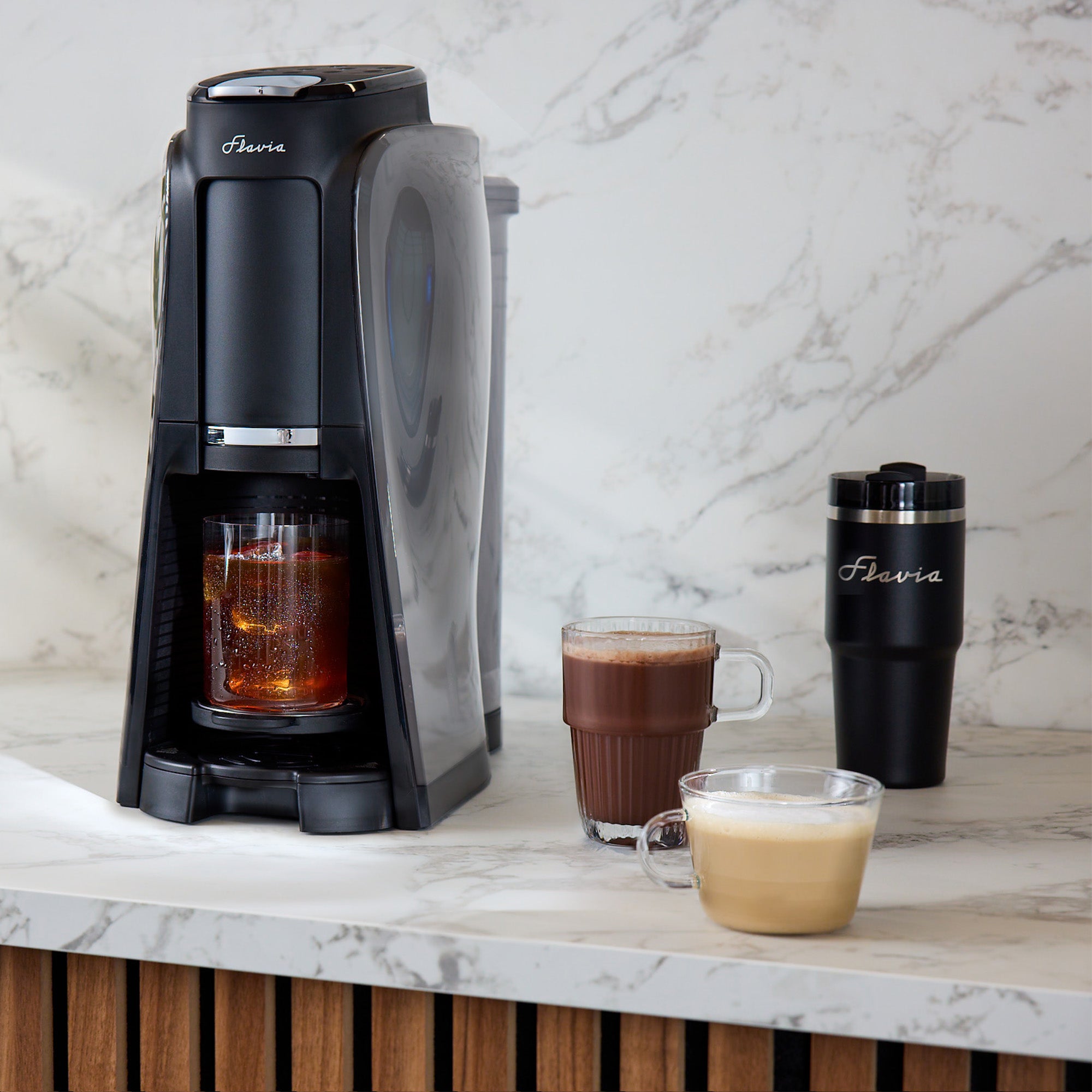 Flavia Aroma Brewer Bundle with 84 Freshpacks and 1 Merchandiser