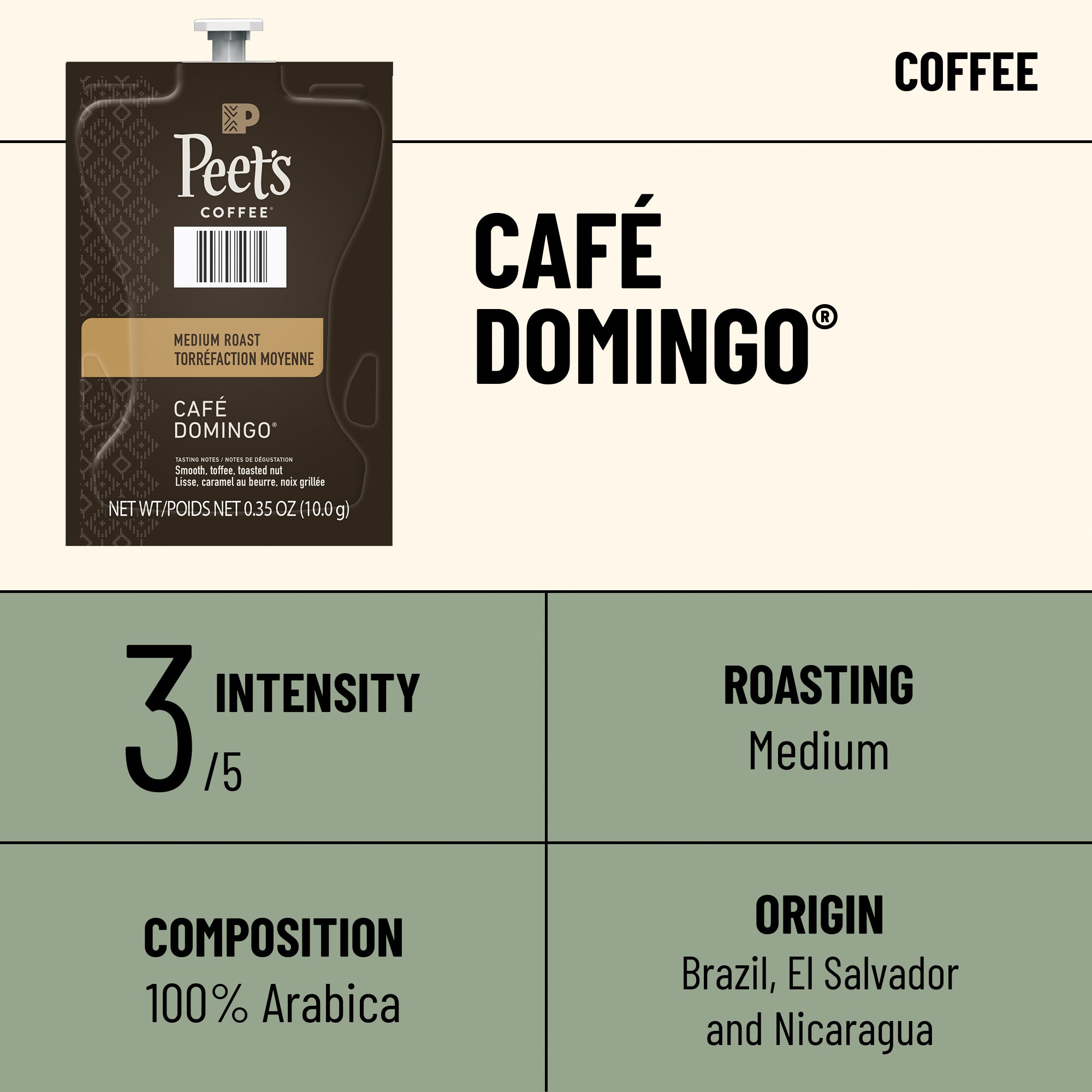 Peet's® Cafe Domingo Medium Roast Coffee Fresh Packs for Flavia