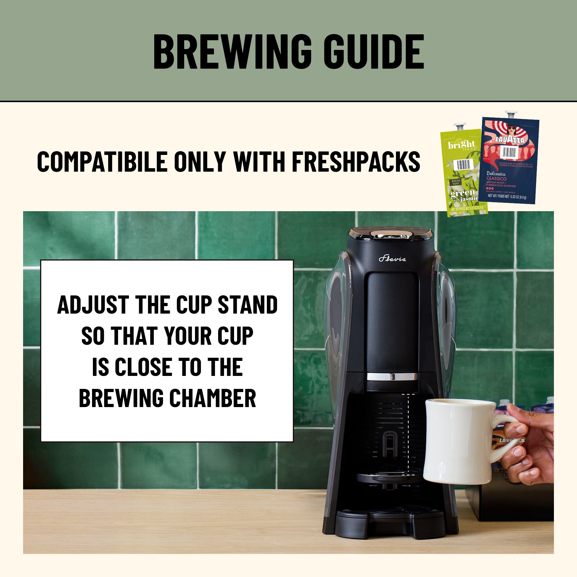 Flavia Aroma Brewer Bundle with 84 Freshpacks and 1 Merchandiser